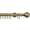 Globe 35mm IDC Metal Curtain Pole Antique Brass