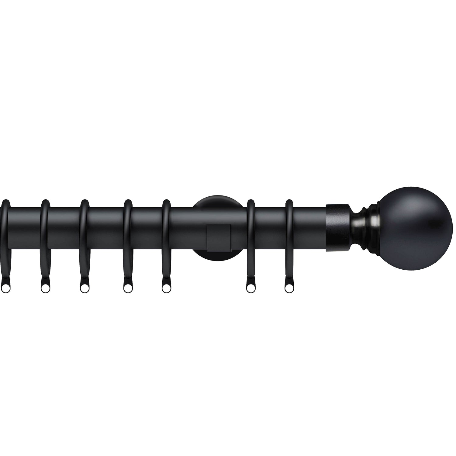 Globe 35mm IDC Metal Curtain Pole Matt Black