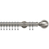 Globe 35mm IDC Metal Curtain Pole Satin Silver