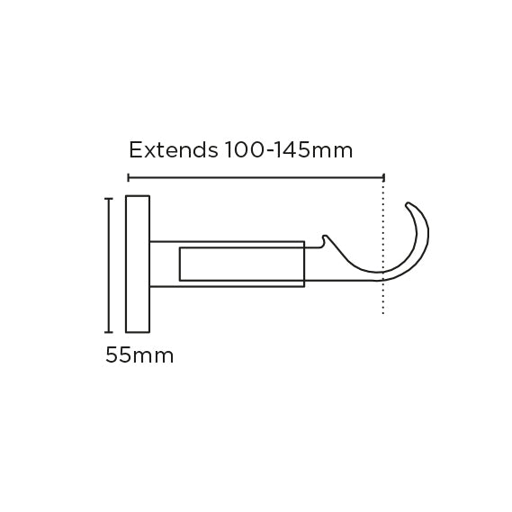 Alexia Mirror 35mm IDC Metal Curtain Pole Satin Silver