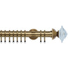 Luxe Aztec 35mm IDC Metal Curtain Pole Antique Brass