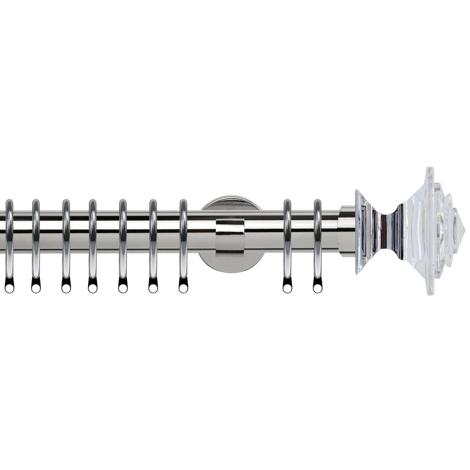 Luxe Aztec 35mm IDC Metal Curtain Pole Chrome