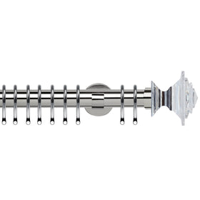 Luxe Aztec 35mm IDC Metal Curtain Pole Chrome