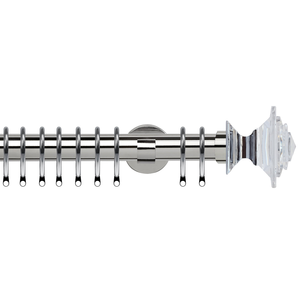 Luxe Aztec 35mm IDC Metal Curtain Pole Chrome