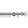 Luxe Aztec 35mm IDC Metal Curtain Pole Satin Silver