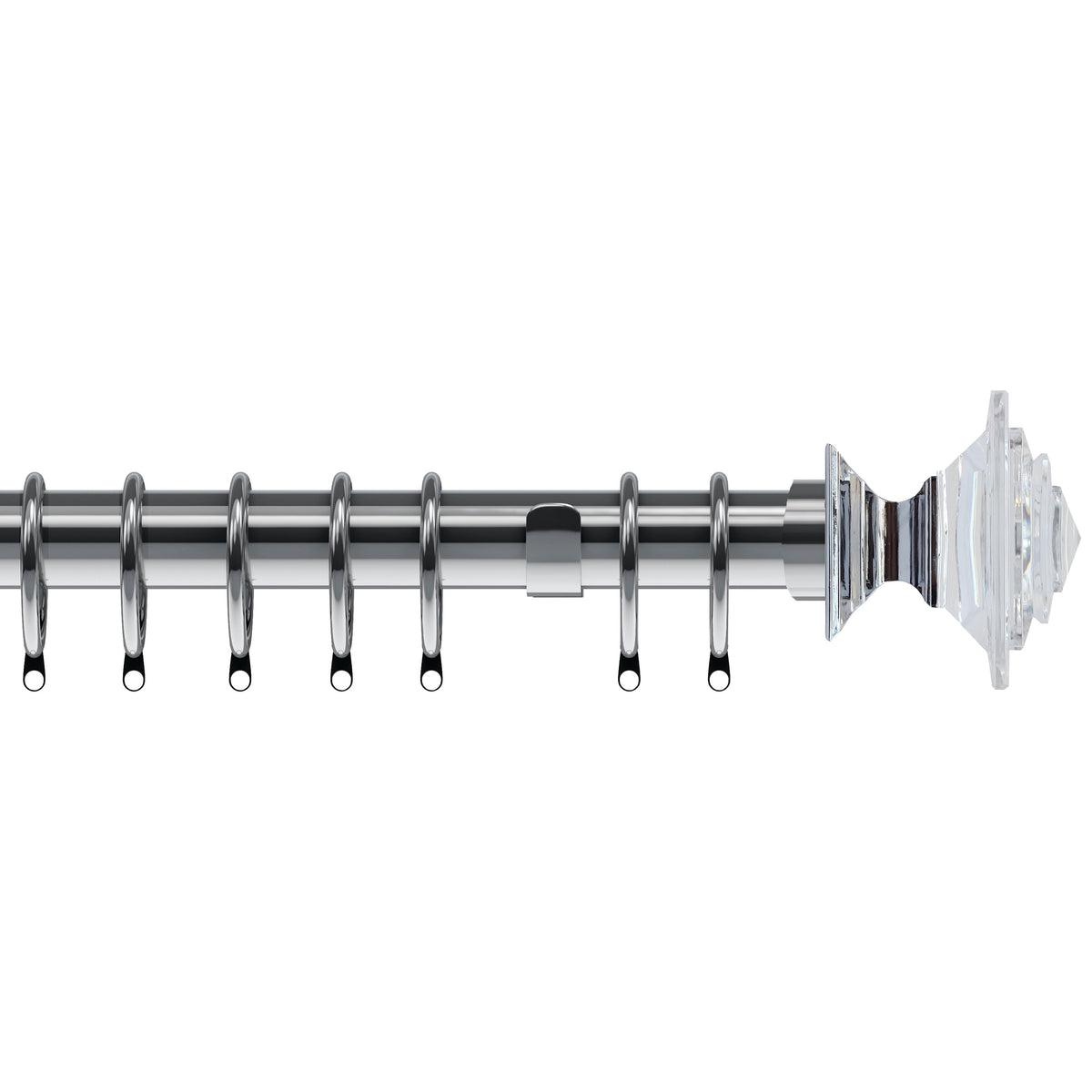 Aztec 35mm Metal Curtain Pole Chrome