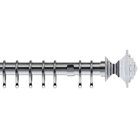 Luxe Aztec 35mm Metal Curtain Pole Chrome