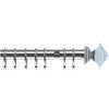 Luxe Aztec 35mm Metal Curtain Pole Satin Silver