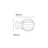 Segmented Ball 35mm IDC Metal Curtain Pole Chrome