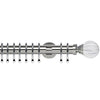 Segmented Ball 35mm IDC Metal Curtain Pole Chrome