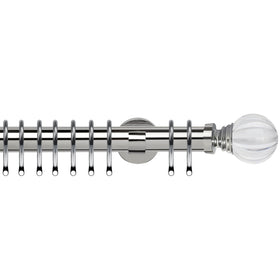 Segmented Ball 35mm IDC Metal Curtain Pole Chrome