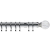 Segmented Ball 35mm Metal Curtain Pole Chrome