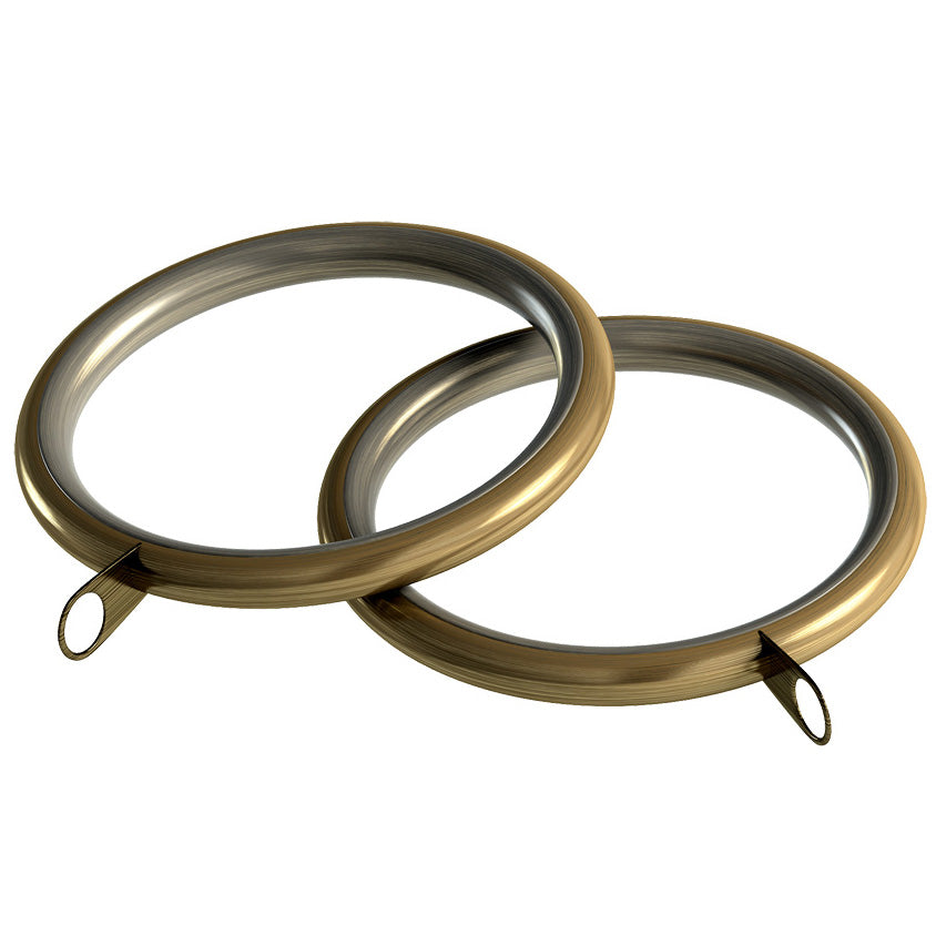End Cap 35mm Metal Curtain Pole Antique Brass