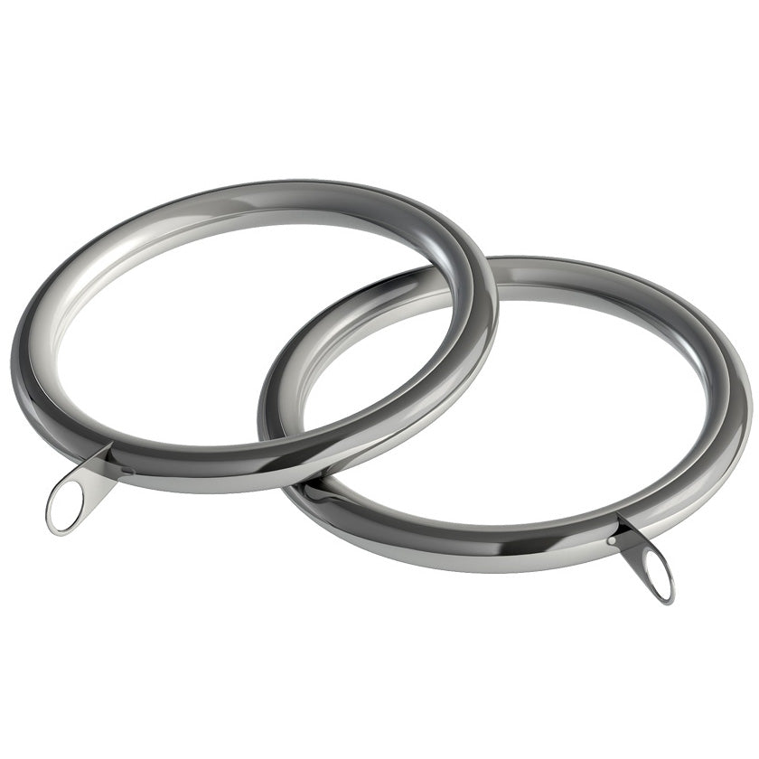 Segmented Ball 35mm Metal Curtain Pole Chrome