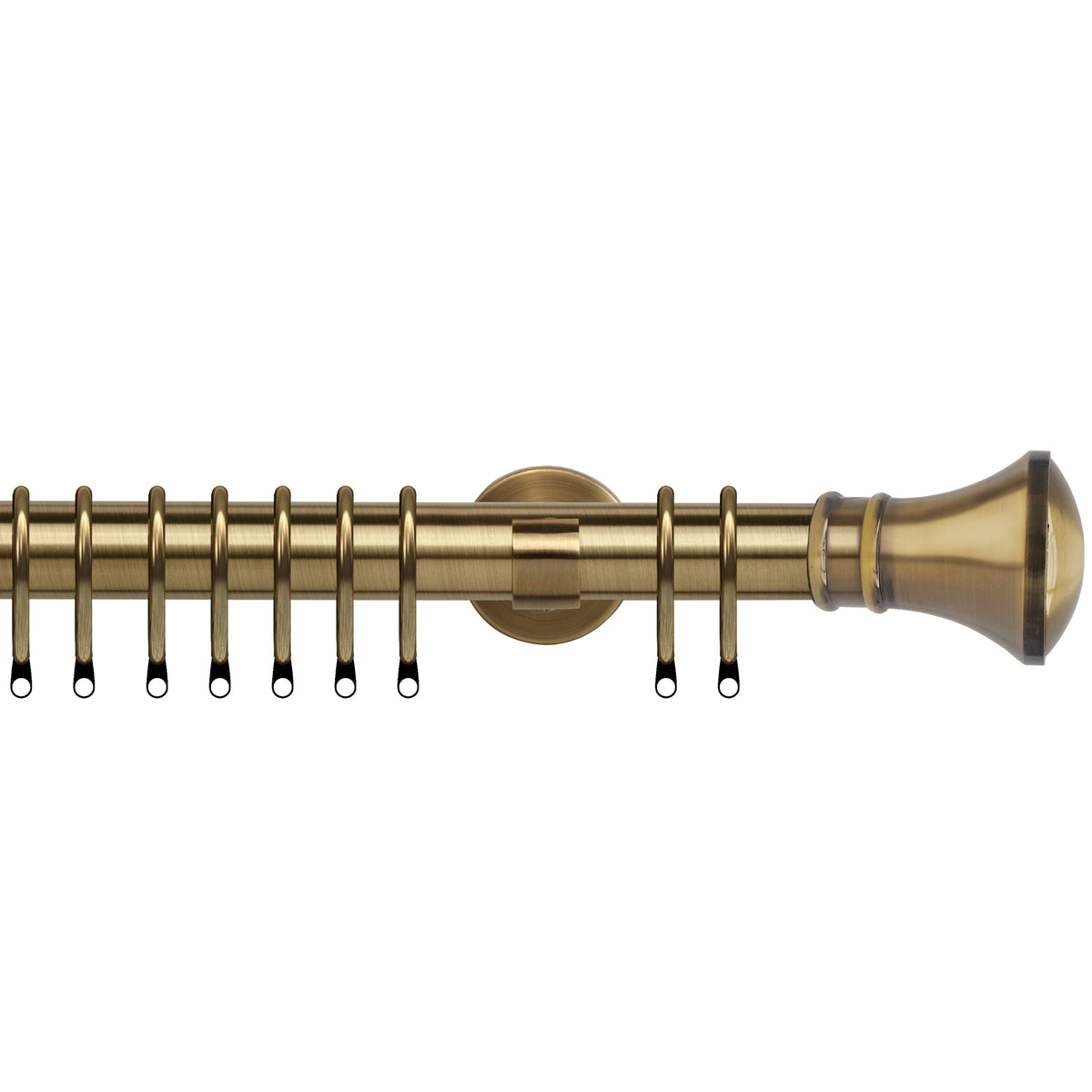 Trumpet 35mm IDC Metal Curtain Pole Antique Brass