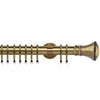 Trumpet 35mm IDC Metal Curtain Pole Antique Brass