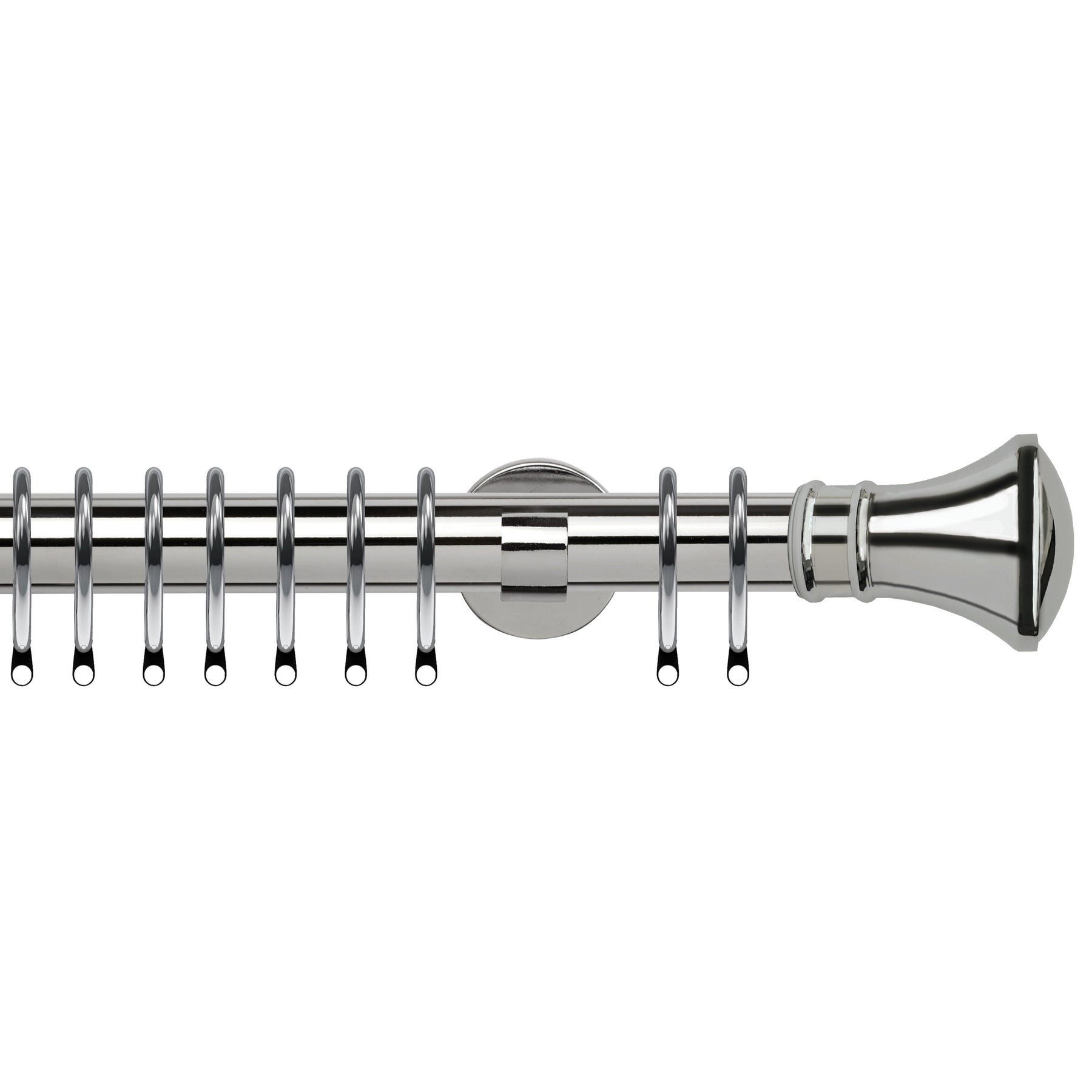 Trumpet 35mm IDC Metal Curtain Pole Chrome