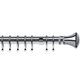 Trumpet 35mm Metal Curtain Pole Chrome