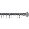 Trumpet 35mm Metal Curtain Pole Satin Silver