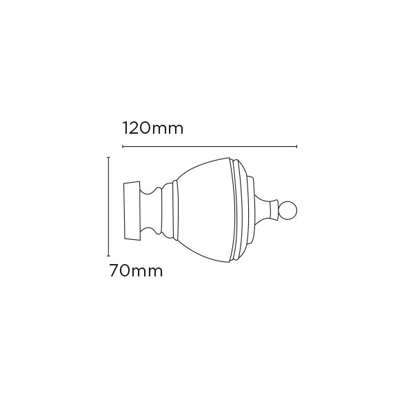 Vienna 35mm Metal Curtain Pole Satin Silver