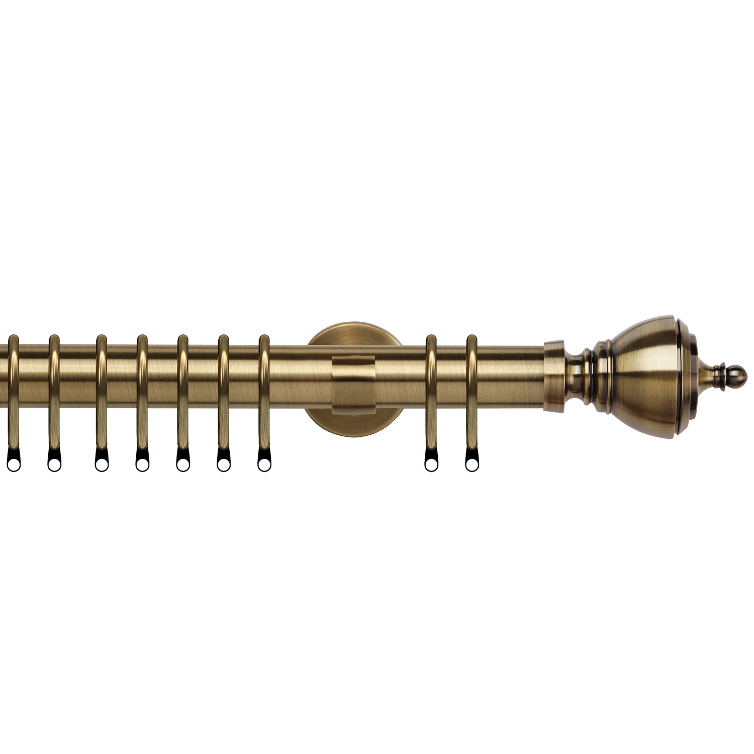 Vienna 35mm IDC Metal Curtain Pole Antique Brass