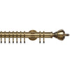 Vienna 35mm IDC Metal Curtain Pole Antique Brass