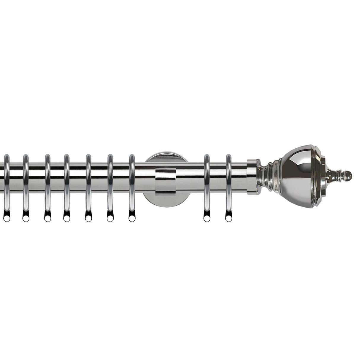 Vienna 35mm IDC Metal Curtain Pole Chrome