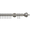 Vienna 35mm IDC Metal Curtain Pole Satin Silver