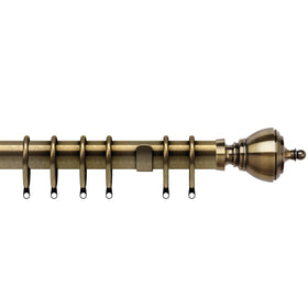 Vienna 35mm Metal Curtain Pole Antique Brass