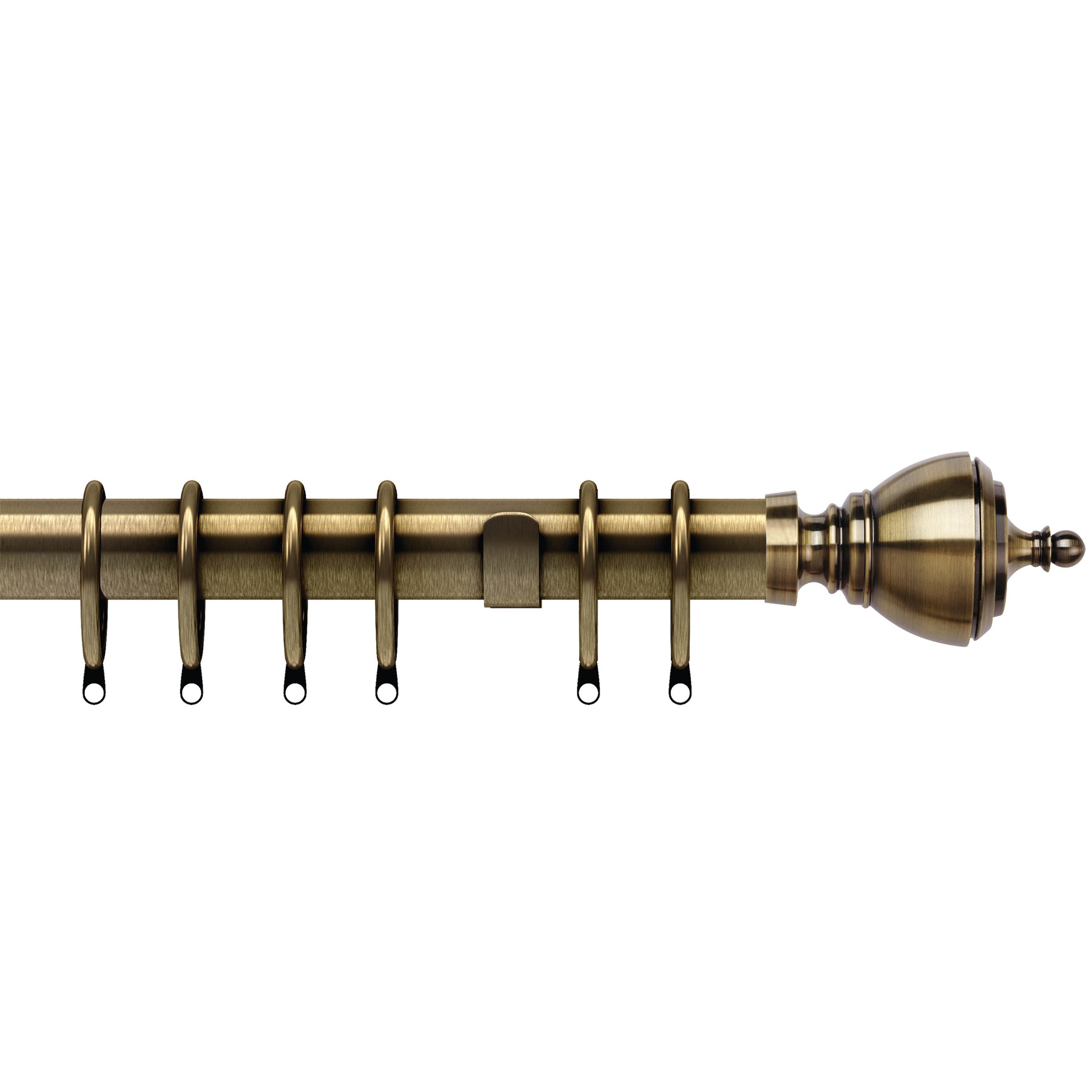Vienna 35mm Metal Curtain Pole Antique Brass