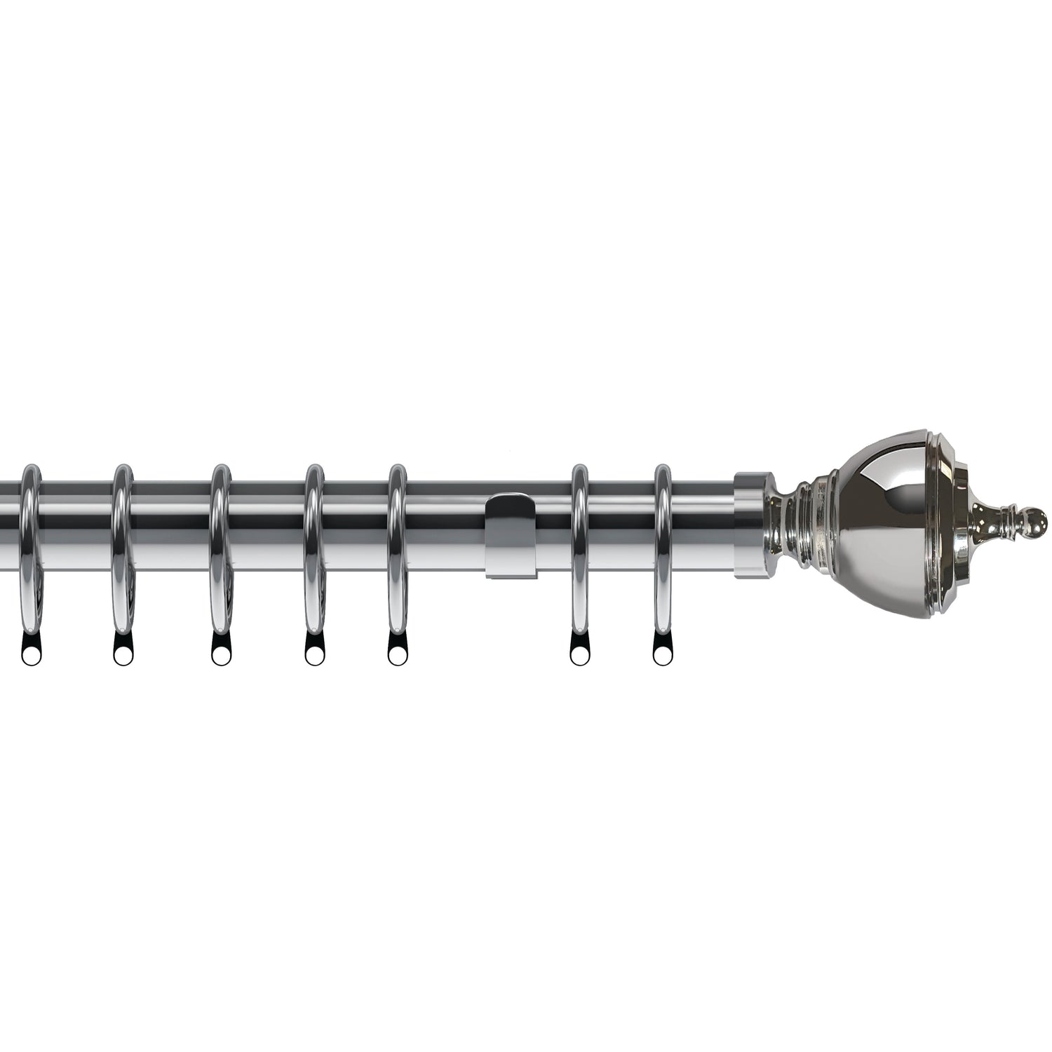 Vienna 35mm Metal Curtain Pole Chrome