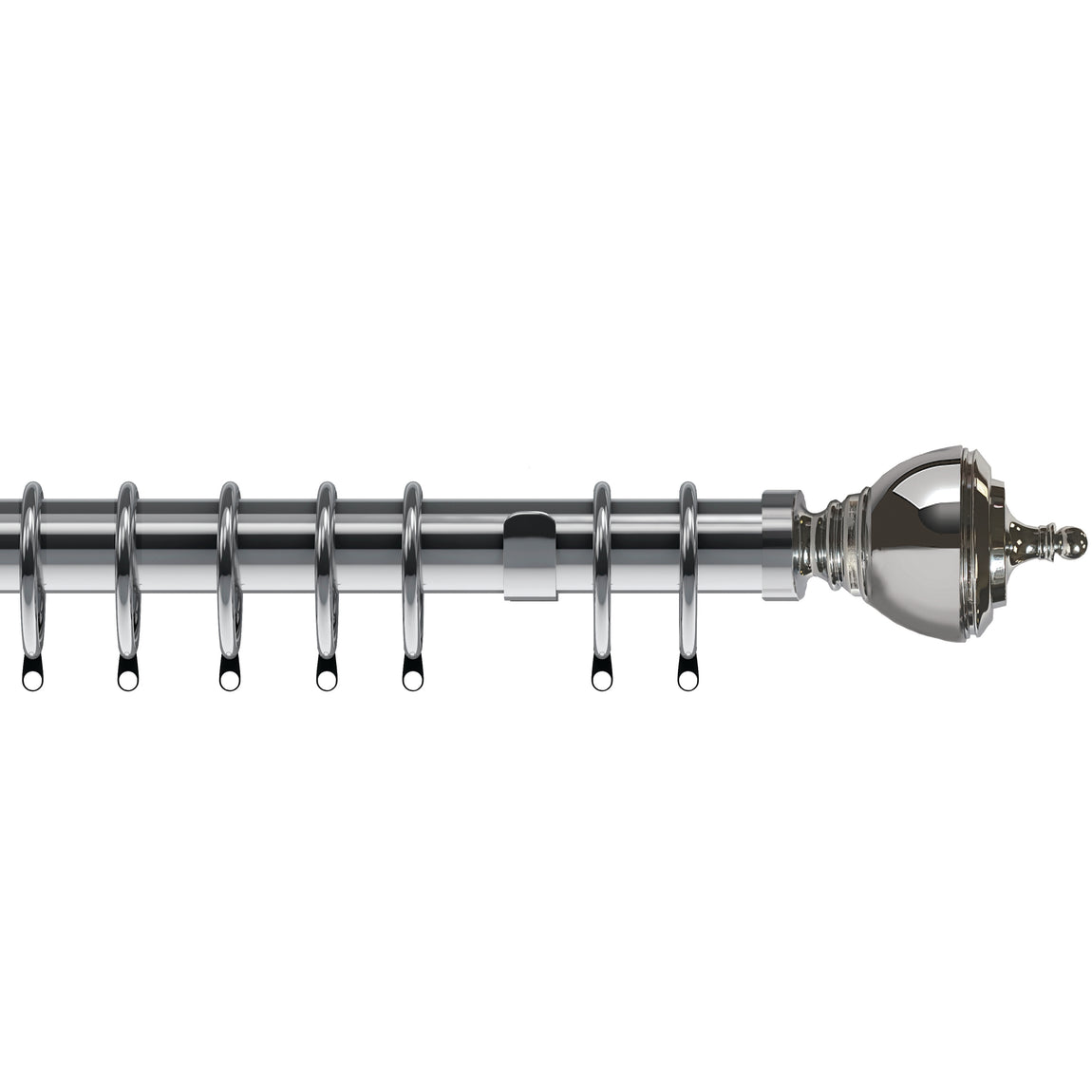 Vienna 35mm Metal Curtain Pole Chrome