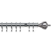Vienna 35mm Metal Curtain Pole Satin Silver