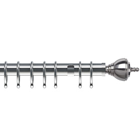 Vienna 35mm Metal Curtain Pole Satin Silver