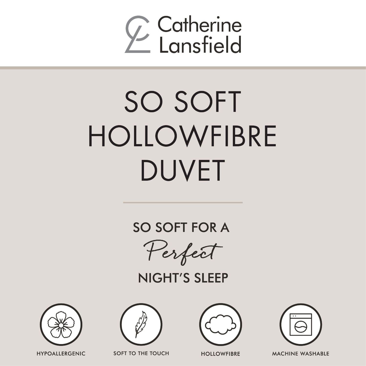 Catherine Lansfield So Soft 15 Tog Duvet White