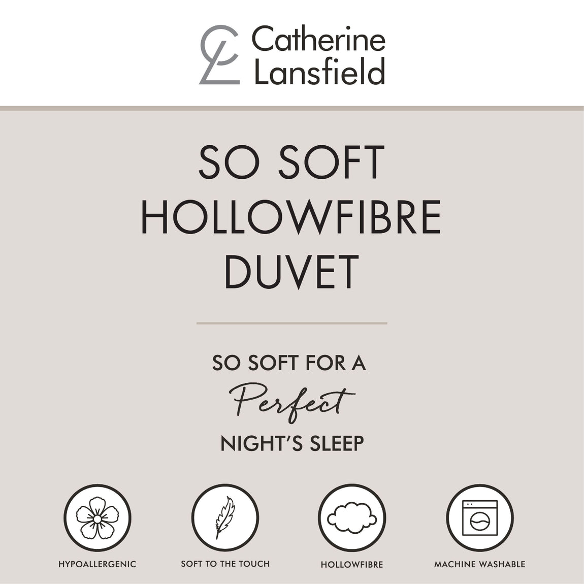 Catherine Lansfield So Soft 4.5 Tog Duvet White