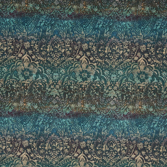 Prestigious Textiles Fable Digitally Printed Velvet Fabric Lagoon