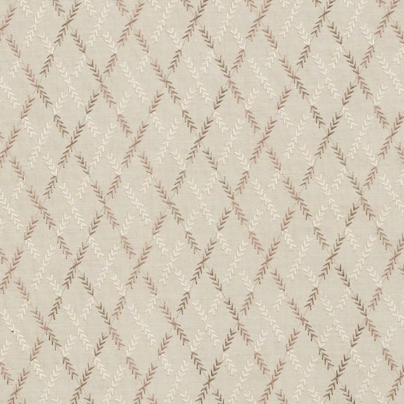 Prestigious Textiles Willow Embroidered Fabric Almond
