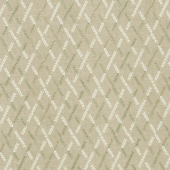 Prestigious Textiles Willow Embroidered Fabric Basil