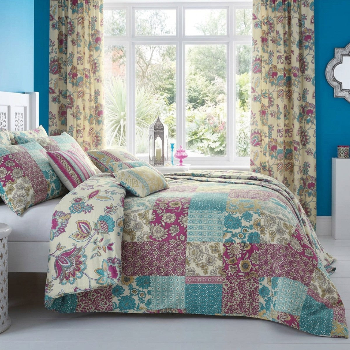 Dreams & Drapes Marinelli Thermal Lined Curtains Teal - 66 x 72