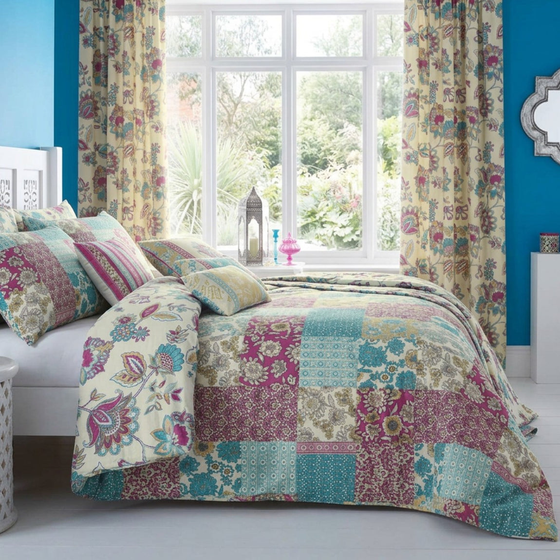 Dreams & Drapes Marinelli Thermal Lined Curtains Teal - 66 x 72