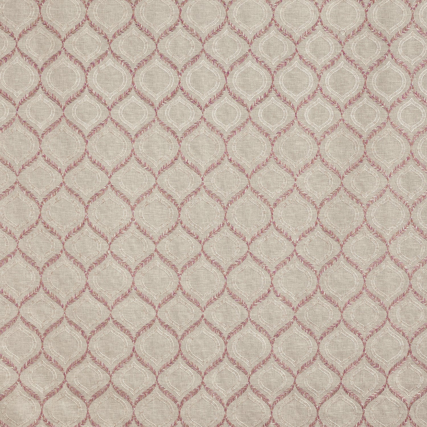 Prestigious Textiles Powell Embroidered Fabric Rose