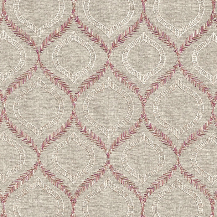 Prestigious Textiles Powell Embroidered Fabric Rose