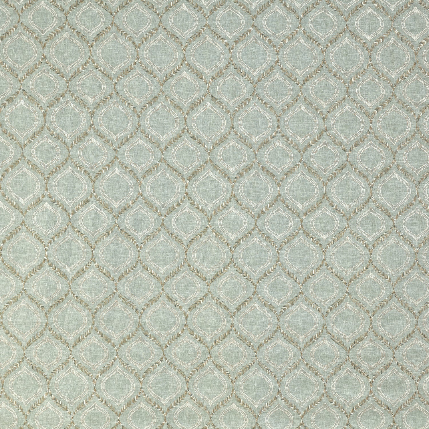Prestigious Textiles Powell Embroidered Fabric Willow