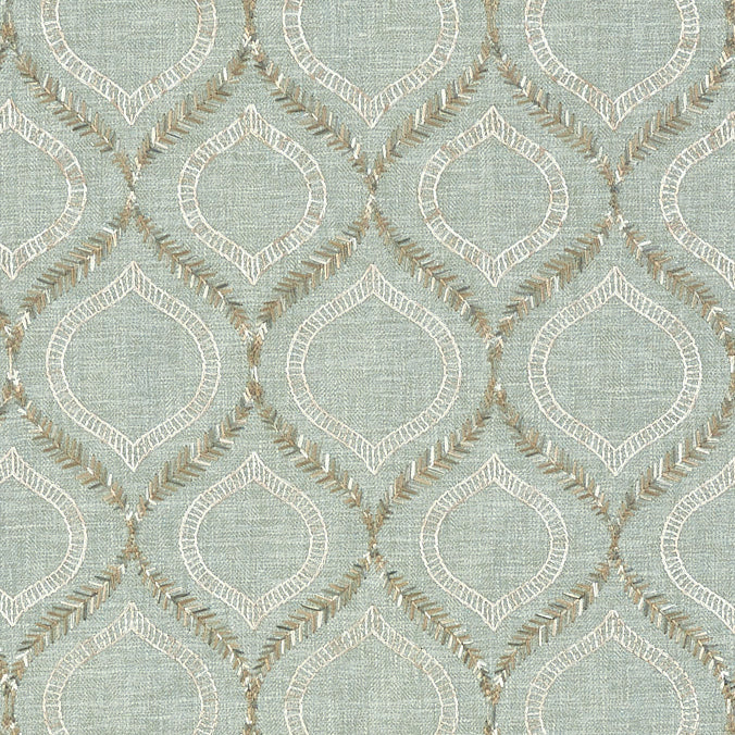 Prestigious Textiles Powell Embroidered Fabric Willow