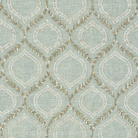 Prestigious Textiles Powell Embroidered Fabric Willow