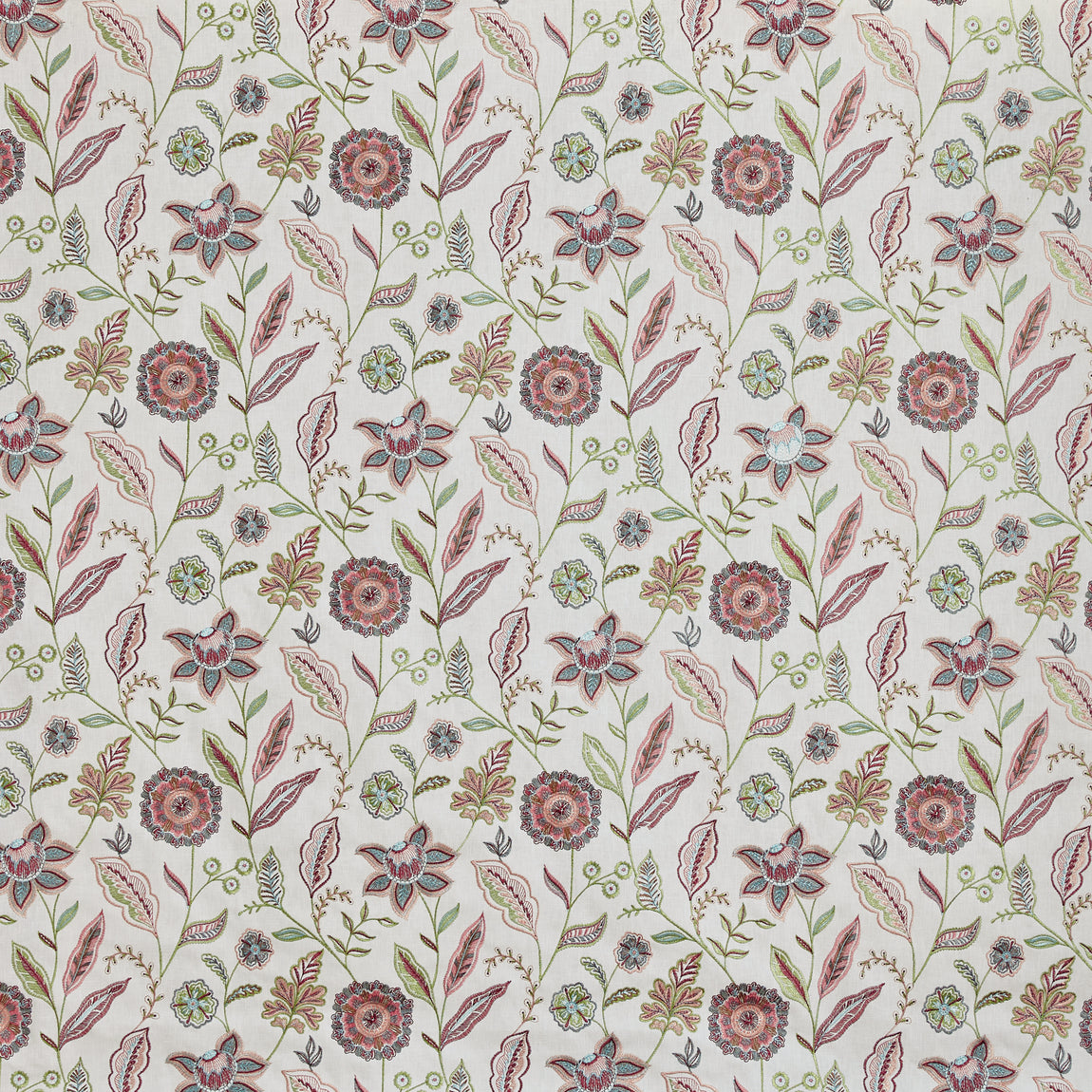 Prestigious Textiles Amisha Embroidered Fabric Lotus