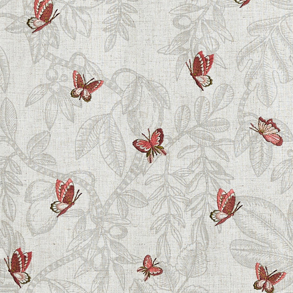Prestigious Textiles Melati Embroidered Fabric Marsala