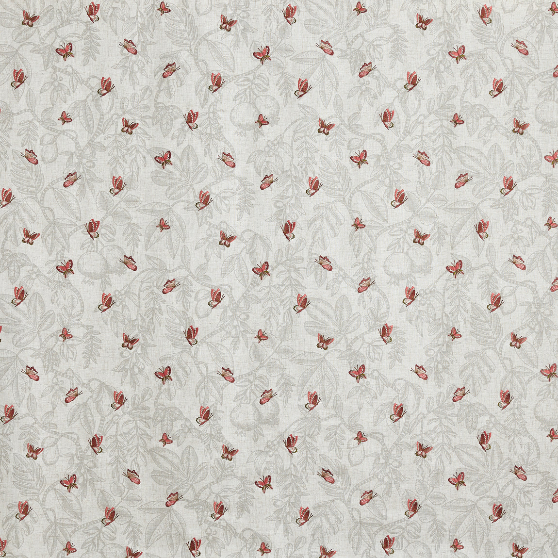 Prestigious Textiles Melati Embroidered Fabric Marsala