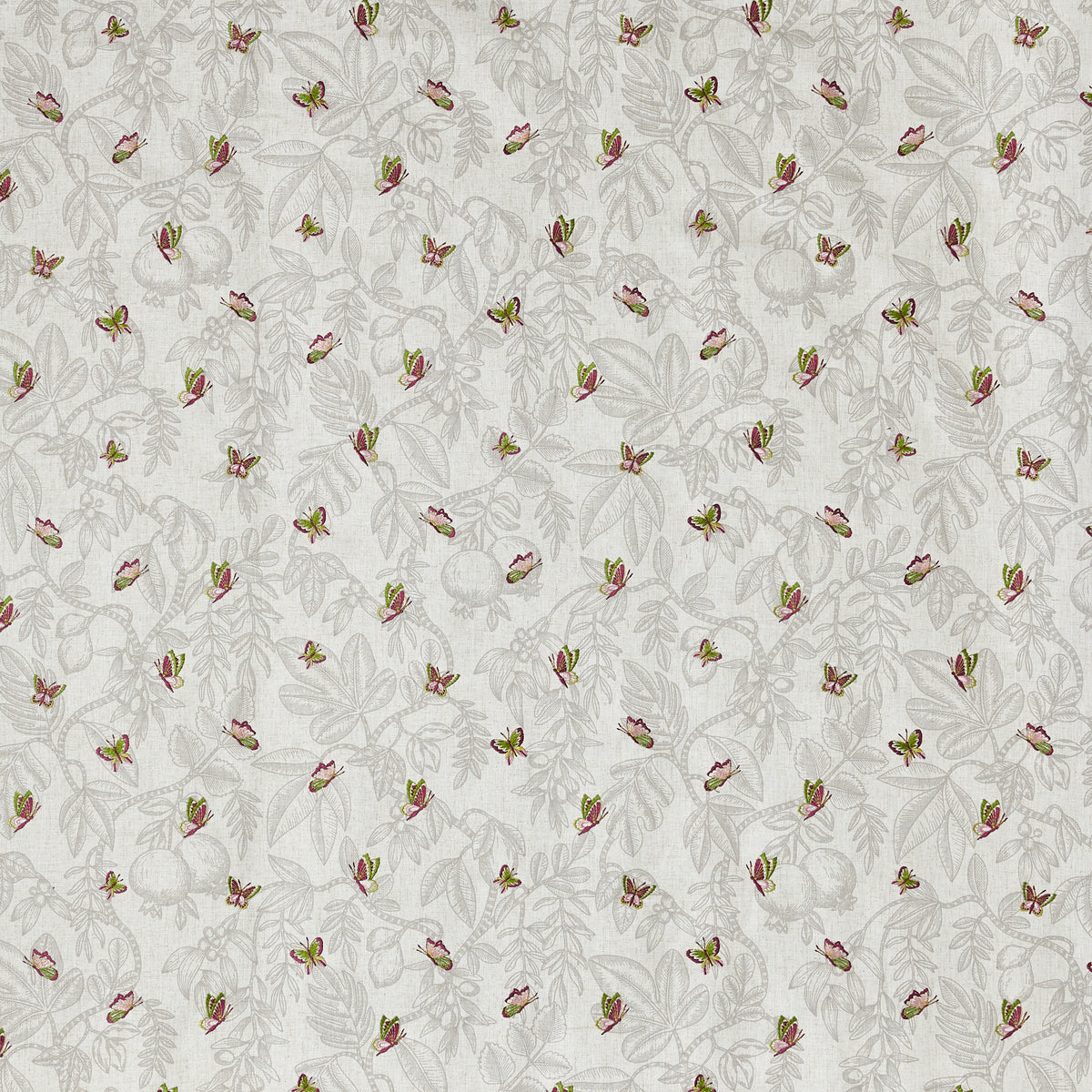 Prestigious Textiles Melati Embroidered Fabric Lotus